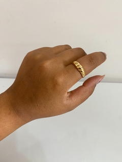 Anel Croissant, banhada a ouro - comprar online