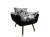 Poltrona Decorativa Opala Suede Estampado