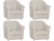 Imagem do Kit 4 Poltronas Decorativa Biane Suede