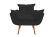Poltrona Decorativa Opala Suede Estampado - Mazzero Decor
