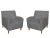 Kit 2 Poltronas Decorativa Munique Couro - comprar online