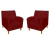 Kit 2 Poltronas Decorativa Munique Couro - Mazzero Decor