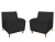 Kit 2 Poltronas Decorativa Munique Couro - Mazzero Decor