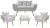 Kit Namoradeira + 2 Poltronas + 1 Puff Opala Suede Estampado - comprar online