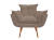 Kit Namoradeira + 2 Poltronas + 1 Puff Opala Suede Estampado - Mazzero Decor
