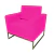 Imagem do Poltrona Leticia Slim Suede Base Metálica