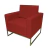 Imagem do Poltrona Leticia Slim Suede Base Metálica