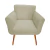 Poltrona Decorativa Sabrina Couro - loja online