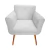 Poltrona Decorativa Sabrina Couro - comprar online
