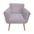 Poltrona Decorativa Sabrina Couro - Mazzero Decor