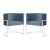 Kit 2 Poltronas Decorativa Luana Base Branca Veludo - comprar online