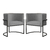 Kit 2 Poltronas Decorativa Luana Base Preta Suede - comprar online