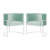 Kit 2 Poltronas Decorativa Luana Base Branca Veludo - comprar online