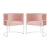Kit 2 Poltronas Decorativa Luana Base Branca Veludo - Mazzero Decor