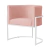 Kit 2 Poltronas Decorativa Luana Base Branca Veludo - Mazzero Decor