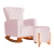 Poltrona Com Balanço E Puff Melinda Suede