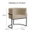 Poltrona Decorativa Luana Base Preta Suede - Mazzero Decor