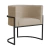 Poltrona Decorativa Luana Base Preta Suede