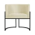 Poltrona Decorativa Luana Base Preta Suede