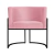 Poltrona Decorativa Luana Base Preta Suede - Mazzero Decor
