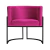 Poltrona Decorativa Luana Base Preta Veludo - loja online