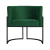 Poltrona Decorativa Luana Base Preta Veludo - comprar online