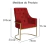 Poltrona Vick Base Dourada Suede - Mazzero Decor