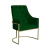 Poltrona Vick Base Dourada Suede