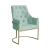 Poltrona Vick Base Dourada Suede - Mazzero Decor