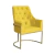 Poltrona Vick Base Dourada Suede - Mazzero Decor