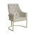 Poltrona Vick Base Dourada Couro - comprar online