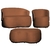 Kit Namoradeira + Poltrona + Puf Beatriz Composê Couro Marrom Suede - loja online