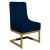 Cadeira Sala Estar Base Dourada Valentina Suede - Mazzero Decor