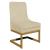 Cadeira Sala Estar Base Dourada Valentina Suede - comprar online
