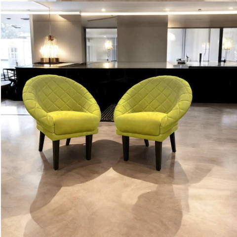 Kit 2 Cadeiras Sala de Estar Liz Veludo - comprar online