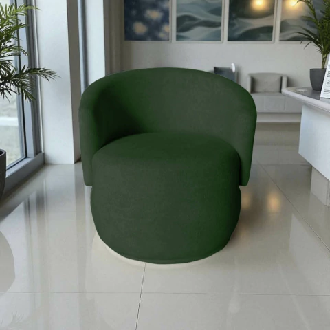 Poltrona Decorativa Beatriz Orgânica Suede - comprar online