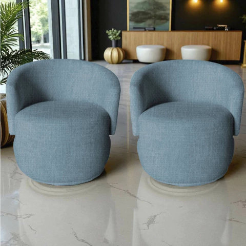 Kit 2 Poltronas Decorativa Beatriz Orgânica Linho - comprar online