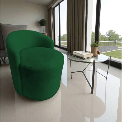 Poltrona Decorativa Yara Orgânica Bouclé - comprar online