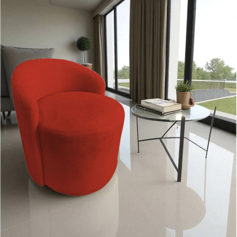 Poltrona Decorativa Yara Orgânica Couro - comprar online