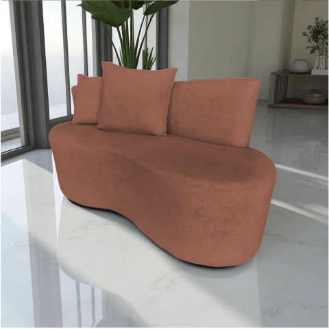 Namoradeira Sofá 2 Lugares Yara Orgânica Bouclé - comprar online