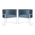 Kit 2 Poltronas Decorativa Luana Base Branca Veludo - Mazzero Decor