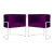 Kit 2 Poltronas Decorativa Luana Base Branca Veludo - Mazzero Decor