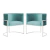 Kit 2 Poltronas Decorativa Luana Base Branca Veludo na internet