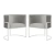 Kit 2 Poltronas Decorativa Luana Base Branca Veludo - Mazzero Decor
