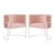 Kit 2 Poltronas Decorativa Luana Base Branca Veludo - Mazzero Decor