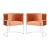Kit 2 Poltronas Decorativa Luana Base Branca Veludo - Mazzero Decor