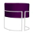Imagem do Kit 2 Poltronas Decorativa Luana Base Branca Veludo