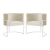 Kit 2 Poltronas Decorativa Luana Base Branca Veludo - Mazzero Decor