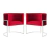 Kit 2 Poltronas Decorativa Luana Base Branca Veludo - Mazzero Decor
