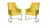 Kit 2 Poltronas Vick Base Dourada Couro Amarelo - comprar online